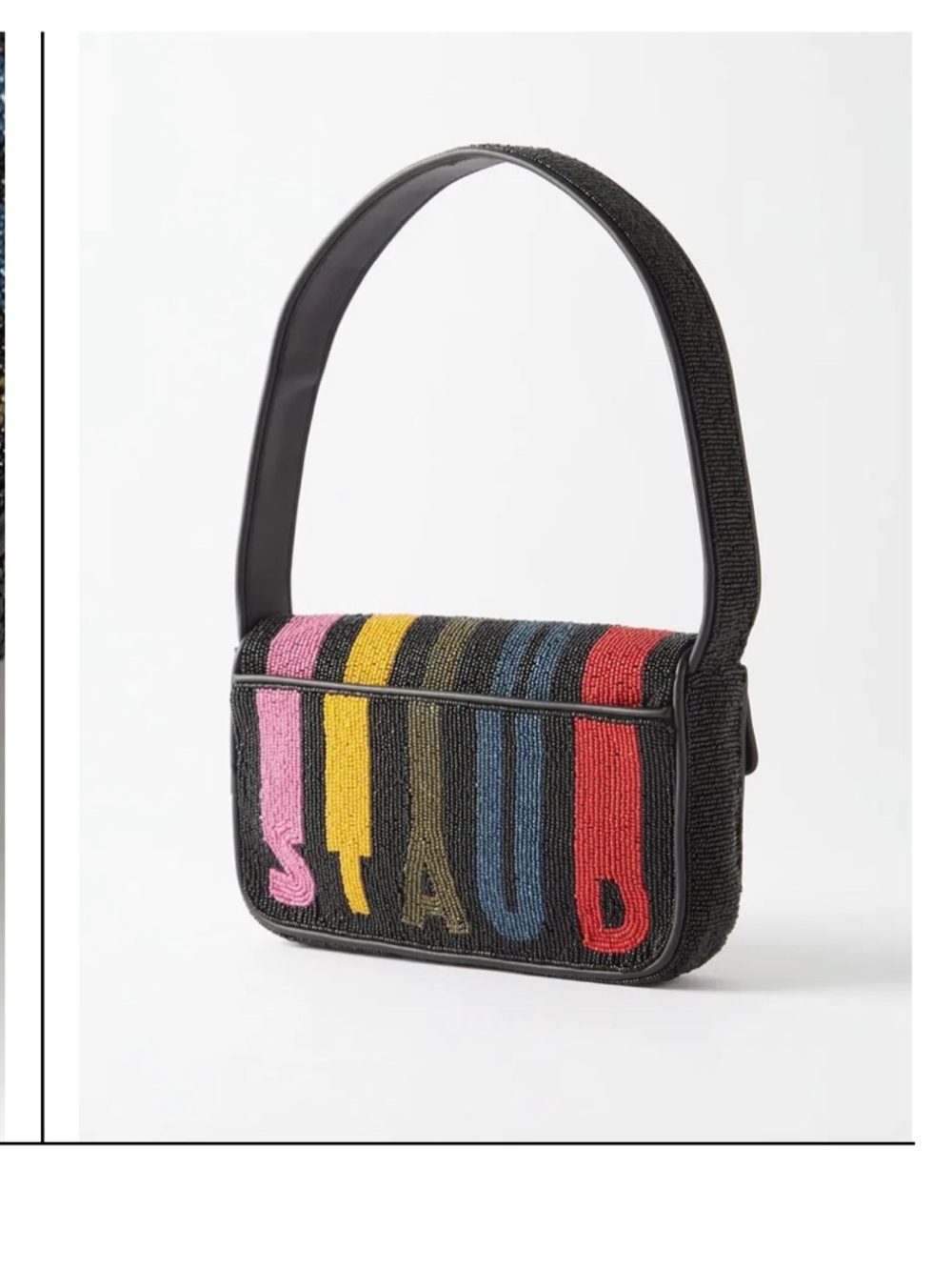 Staud Tommy beaded bag in stripe. NWT. - Picture 2 of 2